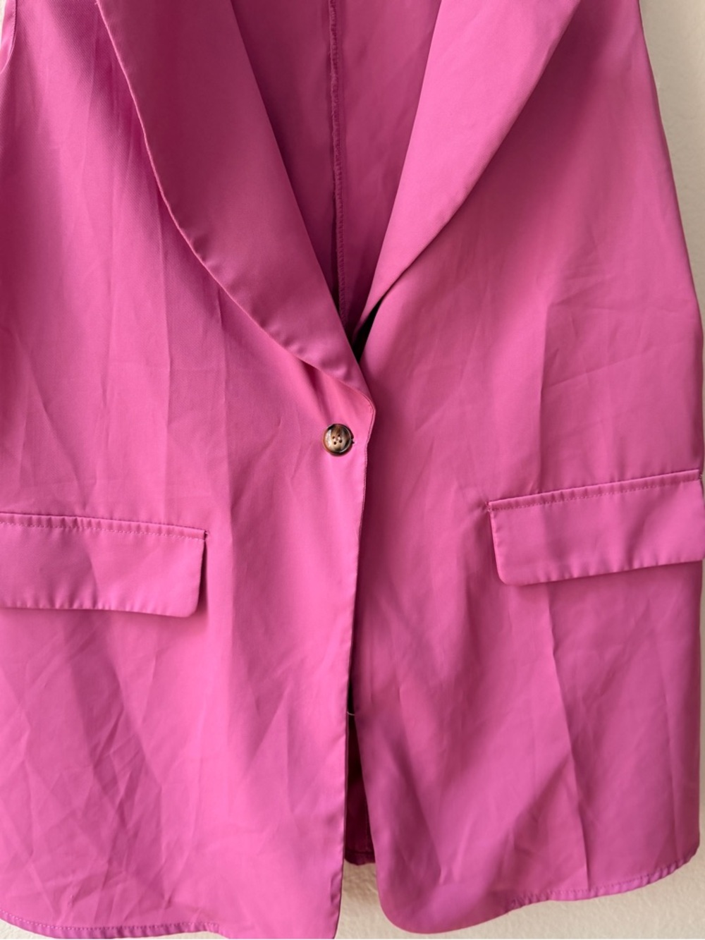 Fashion Nova Pink Sleeveless Blazer Barbiecore Workwear Office Baddie Career L - Picture 6 of 11